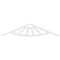 Ekena Millwork Pitch Classic Wagon Wheel Architectural Grade PVC Gable Pediment, 48"W x 10"H x 1"P (5/12) GPP048X010X100CWW - alternate 3
